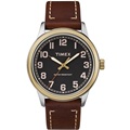 TIMEX 天美時 風格系列 極簡手錶(黑/咖啡色 TXTW2R22900)