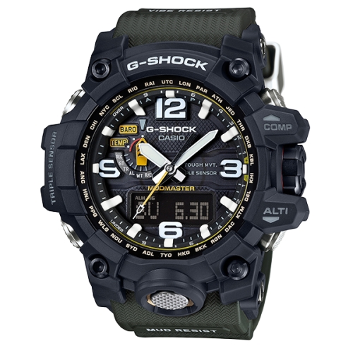 【CASIO 卡西歐】G-SHOCK 探險家電波數位雙顯太陽能錶(GWG-1000-1A3)