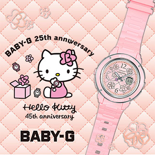 CASIO 卡西歐 BABY-G X HELLO KITTY 凱蒂貓 25周年限量聯名款 BGA-150KT-4B