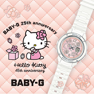 CASIO 卡西歐 BABY-G X HELLO KITTY 凱蒂貓 25周年限量聯名款 BGA-150KT-7B