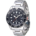 SEIKO SOLAR 大刻度潛水夫200M不鏽鋼男錶(SNE437P1)-黑