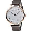 K7B216G6 ck Calvin Klein K7B even 系列 頁岩自然風格時尚腕錶 白x玫瑰金色42mm