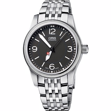 ORIS Hunter Team PS 飛行機械腕錶-灰/38mm 0173376494063-SetMB