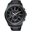 CITIZEN 亞洲限量光動能萬年曆腕錶-黑x玫瑰金/43mm BL5545-50E