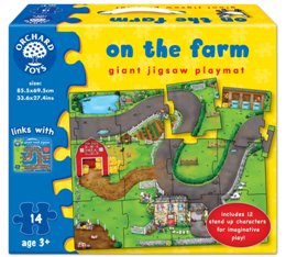 Orchard Toys on The Farm Giant Jigsaw Playmat Puzzle農場拼圖遊戲組(外文書)