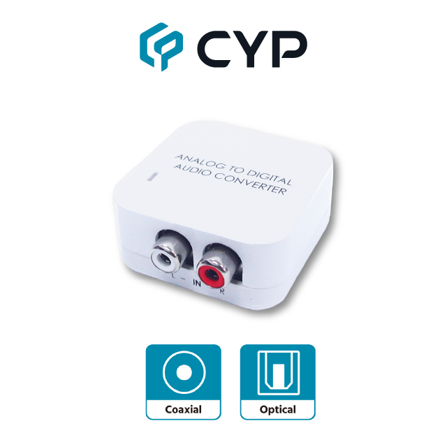 CYP西柏 - RCA類比 轉 數位同軸/光纖 音訊轉換器 (DCT-4N)