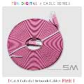 FUNDIGITAL Cat.6 彩色扁線5M-粉紅色
