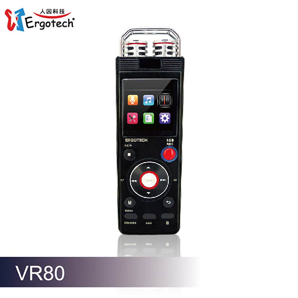 Ergotech人因科技秘錄王 多功能學習數位錄音筆 VR80CK