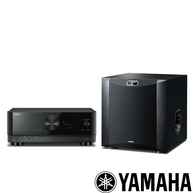 YAMAHA 環繞擴大機 +重低音組合 RX-V4A + NS-SW300(黑木紋)