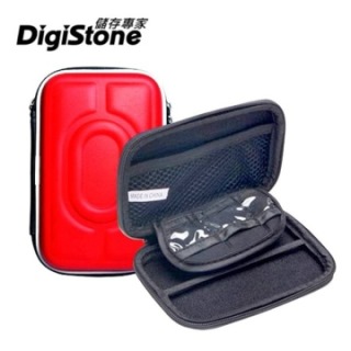 DigiStone 3C多功能防震硬殼收納包(適2.5吋硬碟/行動電源/相機/記憶卡/3C產品)-紅色