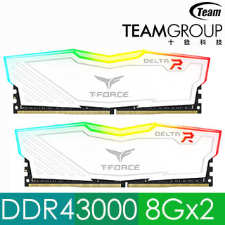 Team十銓 Delta RGB 白色 DDR4-3000 16GB(8GB*2)
