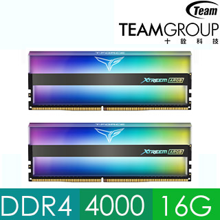 Team十銓 T-FORCE XTREEM ARGB 幻鏡炫彩 超頻記憶體 DDR4-4000 16G(8Gx2)