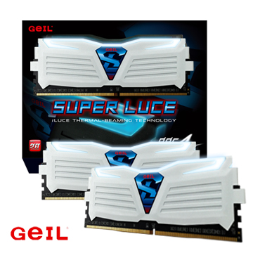 GeIL D4 白色_極光系列 16GB(8GX2)3000Mhz 桌上型電腦記憶體