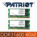Patriot美商博帝 DDR3 1600 8GB(2x4GB雙通道)Apple Mac用記憶體