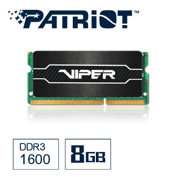 Patriot美商博帝 DDR3 1600 8GB筆電用記憶體-毒蛇三代