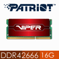 Patriot美商博帝 毒蛇四代 DDR4 2666 16GB 筆電用記憶體
