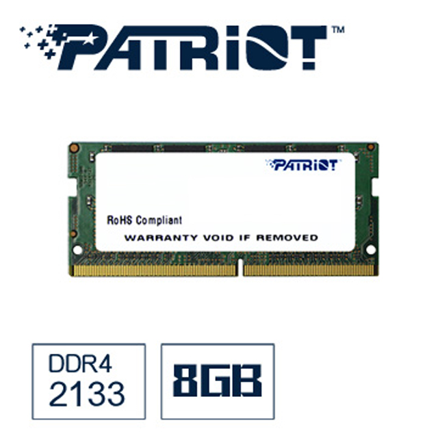 Patriot美商博帝 DDR4 2133 8GB筆電用記憶體(PSD48G213381S)