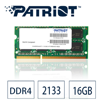 Patriot美商博帝 DDR4 2133 16GB筆電用記憶體