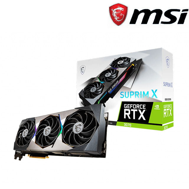 微星 GeForce RTX3070 SUPRIM X 8G 顯示卡+微星 B450M-A PRO MAX+750W