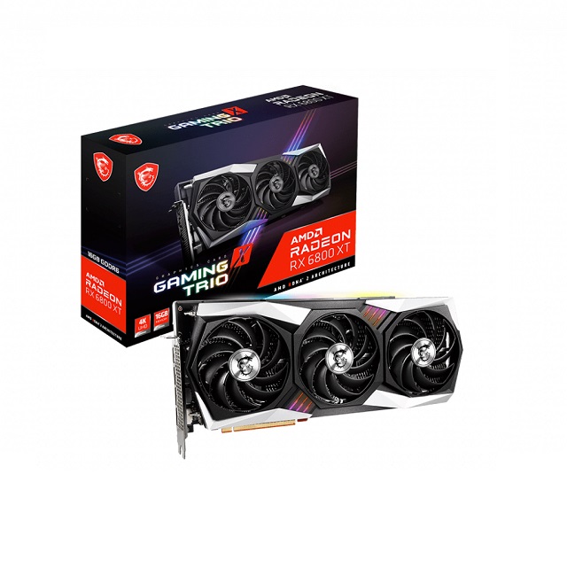 微星MSI Radeon RX 6800 XT GAMING X TRIO 16G PCI-E顯示卡