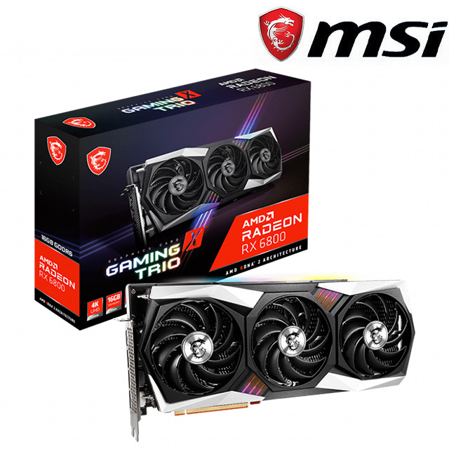 微星 Radeon RX 6800 GAMING X TRIO 16G顯示卡