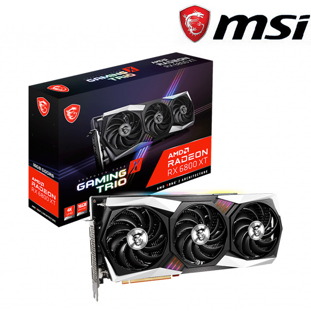 微星 Radeon RX 6800 XT GAMING X TRIO 16G顯示卡