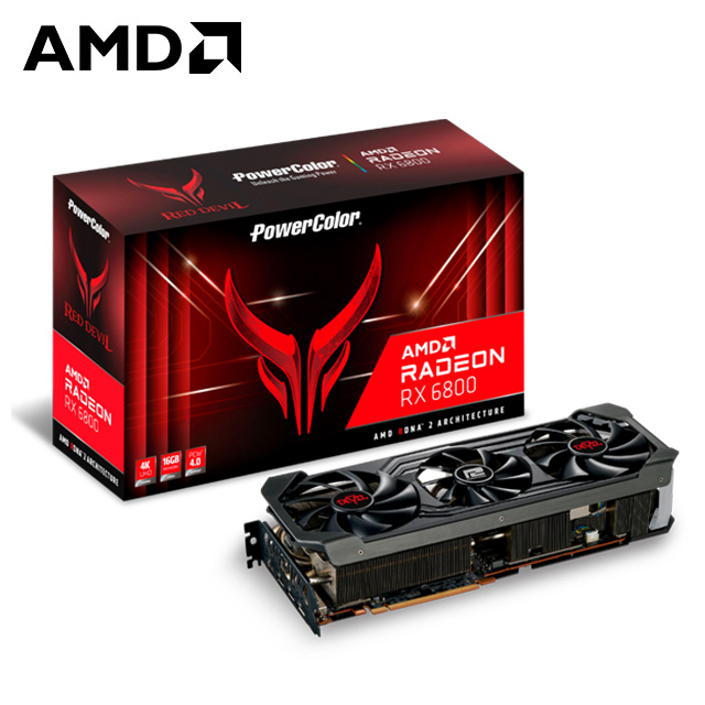撼訊RX 6800 Red Devil OC RGB 16G GDDR6 256bit顯示卡