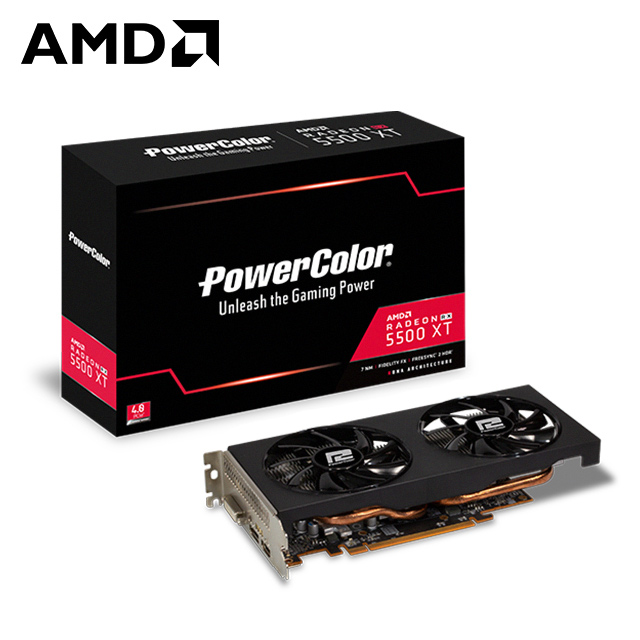 撼訊RX 5500 XT OC 4G GDDR6 顯示卡(AXRX 5500XT 4GBD6-DH/OC)