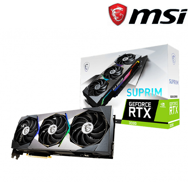 微星 GeForce RTX 3080 SUPRIM 10G 顯示卡 + B550M PRO-VDH 主機板