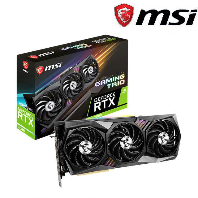 微星 GeForce RTX3080 GAMING TRIO 10G 顯示卡 + B450M-A PRO MAX 主機板