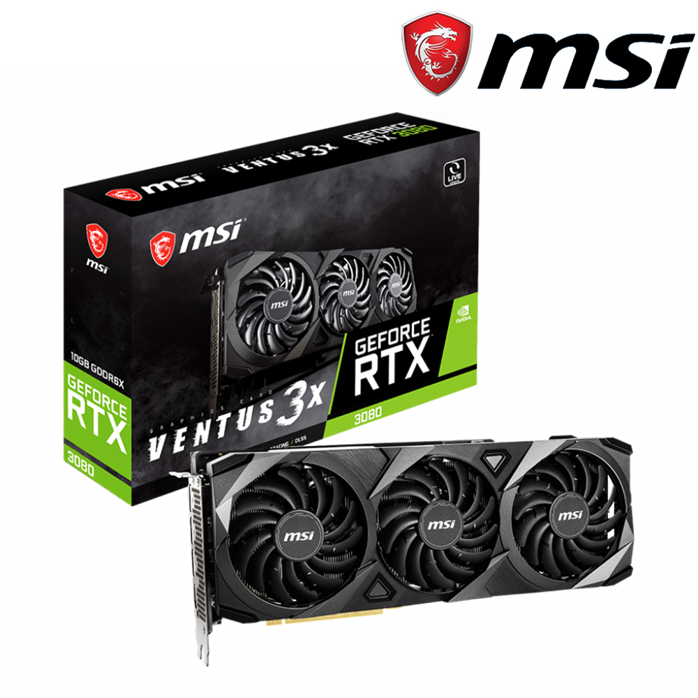 微星 GeForce RTX3080 VENTUS 3X 10G 顯示卡 + B450M-A PRO MAX 主機板