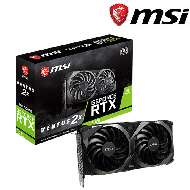 微星 GeForce RTX3070 VENTUS 2X OC 顯示卡+X470 GAMING PLUS MAX+240R