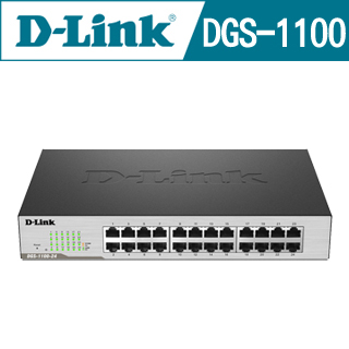D-Link友訊 DGS-1100 24埠10/100/1000BASE-T簡易網管型網路交換器