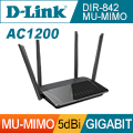 (福利品)D-Link友訊 DIR-842-C AC1200 MU-MIMO雙頻Gigabit無線路由器