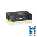 【LevelOne】Audio桌上型電腦切換器 KVM-0221
