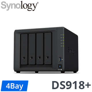 Synology群暉科技 DS918+ 4Bay NAS網路儲存