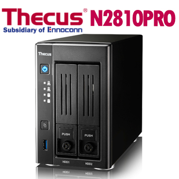 Thecus 色卡司 N2810PRO 2Bay NAS 網路儲存伺服器