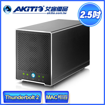 AKiTiO 迷你雷霆戰艦 2.5吋 Thunderbolt2 4bay 外接盒
