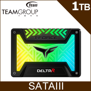 Team 十銓 T-FORCE Delta R RGB 1TB 2.5 SSD 固態硬碟 黑