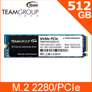 Team 十銓 MP34 512GB M.2 NVMe PCIe 固態硬碟