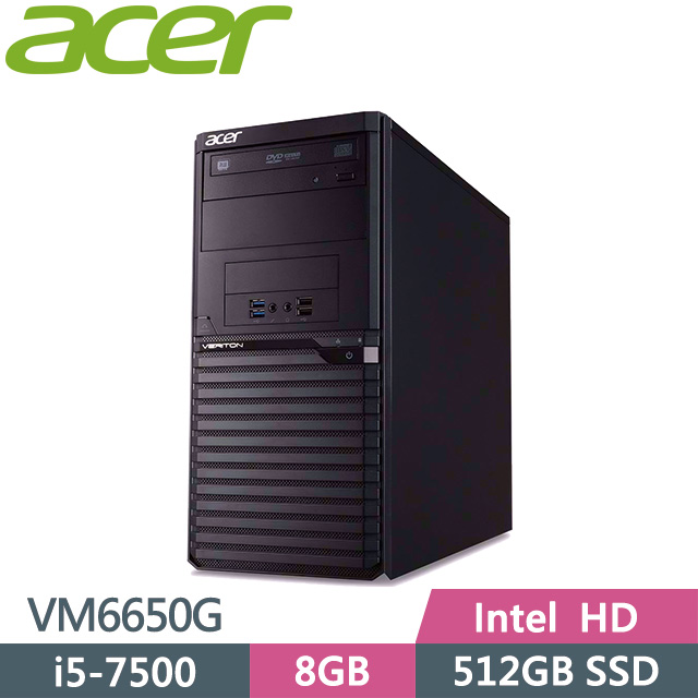 Acer VM6650G-0FC i5-7500/8G/512G SSD/intel UHD/W10P/3年保
