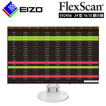 EIZO FlexScan EV2456 24型IPS超薄型邊框16:10寬螢幕(白色)