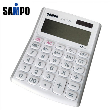 SAMPO聲寶 太陽能桌上型12位元計算機 JF-B1108L