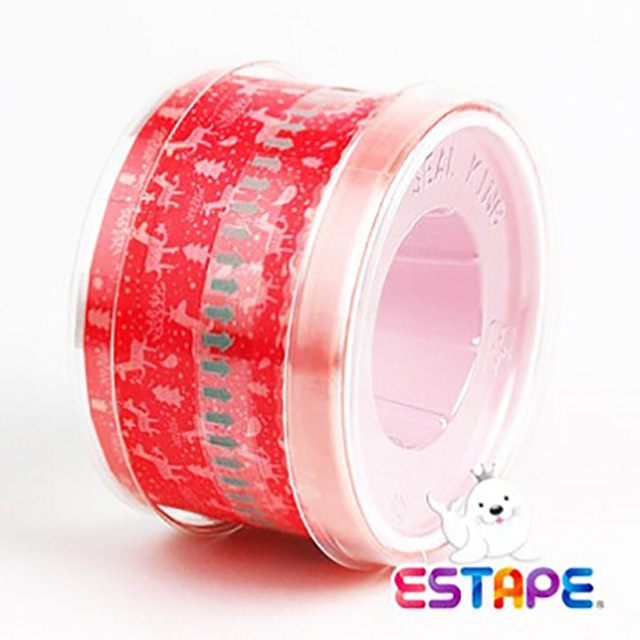 【王佳Seal King】易撕貼ESTAPE (抽取式OPP膠帶/繽紛版粉紅小鹿)