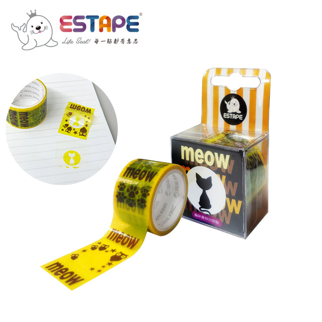 ESTAPE 全轉保密膠帶 貓咪寶貝封密貼 SKP-330002
