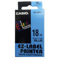 CASIO 標籤機專用色帶-18mm【共有9色】藍底黑字XR-18BU1