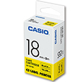 CASIO 標籤機專用色帶-18mm【共有9色】黃底黑字XR-18YW1