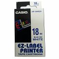 CASIO 標籤機專用色帶-18mm【共有9色】白底藍字XR-18WEB1