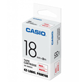 CASIO 標籤機專用色帶-18mm【共有9色】白底紅字XR-18WER1