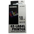 CASIO 標籤機專用色帶-18mm【共有9色】白底黑字XR-18WE1